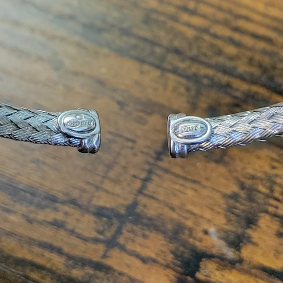 Kay jewelers Natural Aquamarine Sterling Silver Open Bangle *Pre-owned - Picture 4 of 5